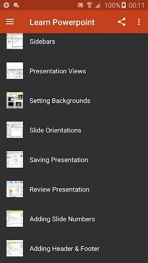 Learn PowerPoint - Image screenshot of android app