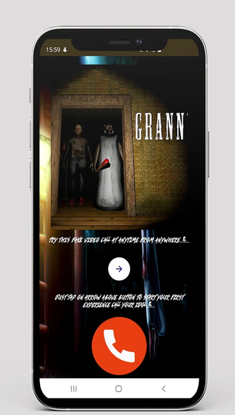 Scary Creepy granny call prank - Image screenshot of android app