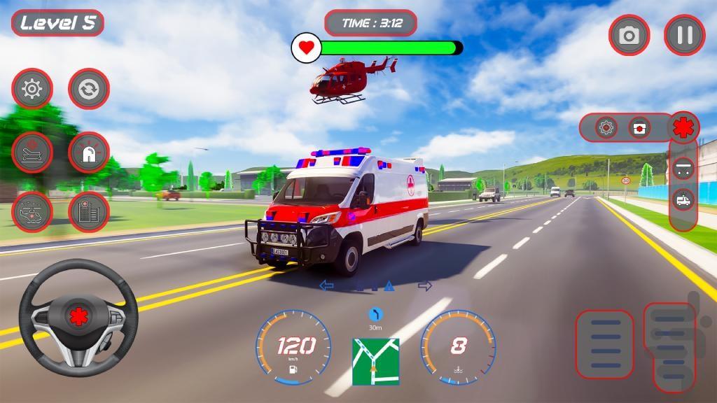 بازی ماشین آمبولانس - Gameplay image of android game