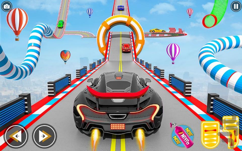رانندگی در آسمان : ماشین بازی - Gameplay image of android game