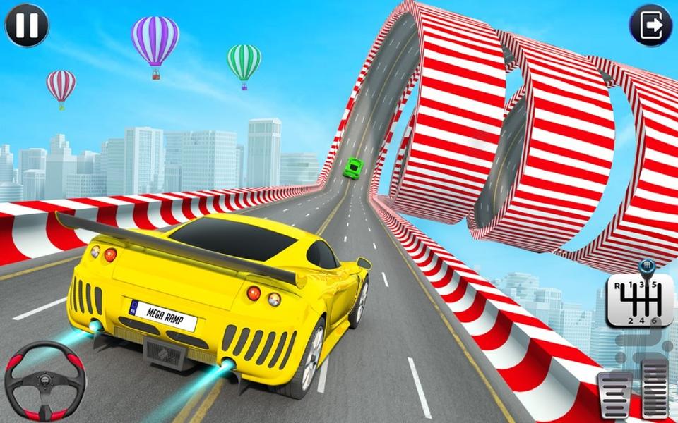 رانندگی در آسمان : ماشین بازی - Gameplay image of android game