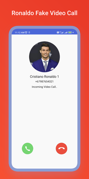 Ronaldo Messi Fake Video Call - Image screenshot of android app