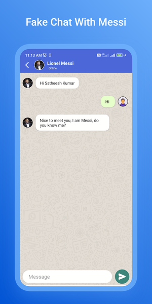 Ronaldo Messi Fake Video Call - Image screenshot of android app