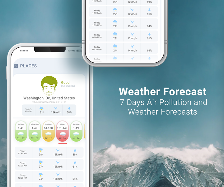Air Quality Monitor & Weather. - Image screenshot of android app
