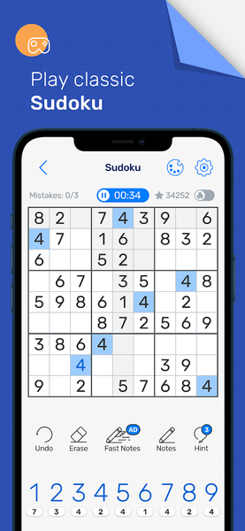 Sudoku - Numbers Puzzle Game - عکس بازی موبایلی اندروید
