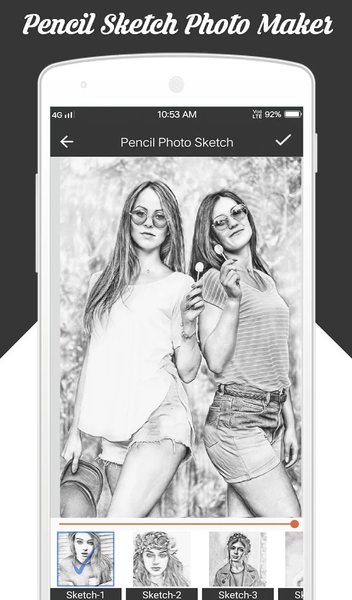 Pencil Sketch Photo Effect - عکس برنامه موبایلی اندروید