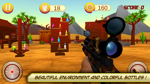 Bottle Shoot – Bottle Shooting - Gameplay image of android game