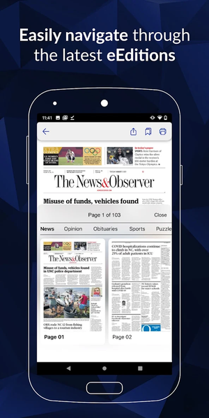 News & Observer (N&O): Mobile - عکس برنامه موبایلی اندروید