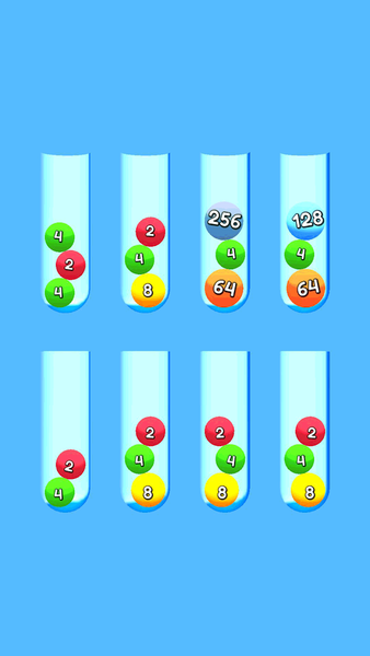 Ball Sort 2048 3D - Gameplay image of android game
