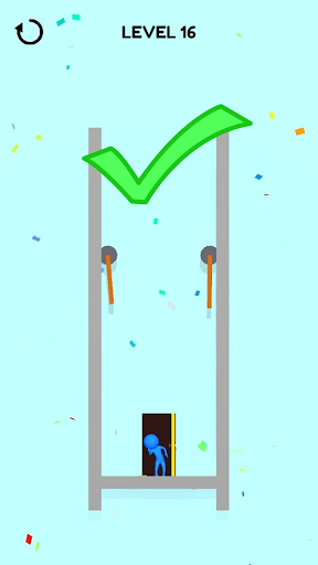 Cut the board - Stickman Riddl - Gameplay image of android game