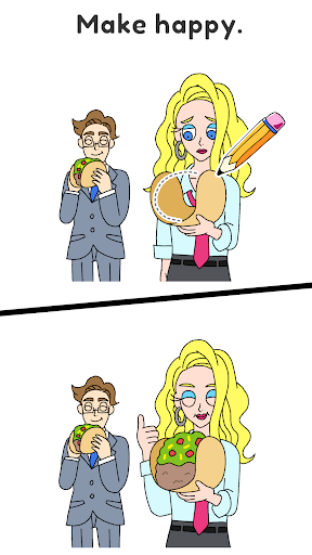 Draw Happy Boss : Puzzle Game - Image screenshot of android app