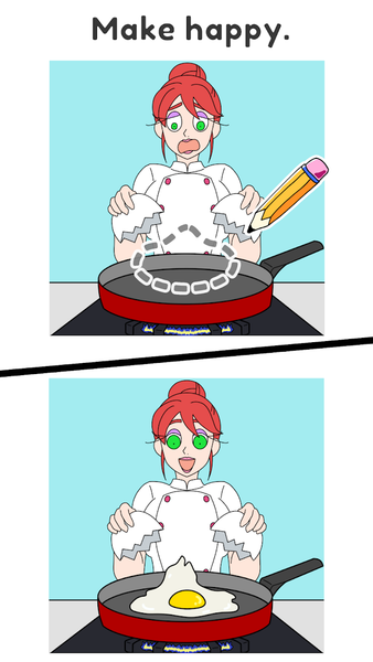 Draw Happy Cooking : Fun Game - Gameplay image of android game