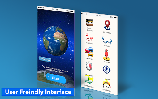 GPS Live Map Direction Navigation - Street View ۳D - عکس برنامه موبایلی اندروید