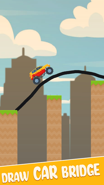 Draw Car Bridge - Gameplay image of android game