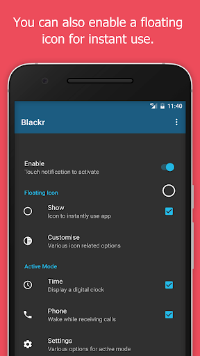 Blackr: OLED Screen Off - عکس برنامه موبایلی اندروید
