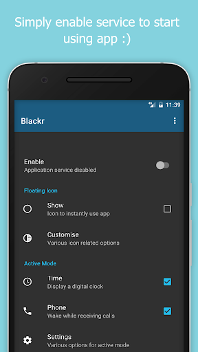 Blackr: OLED Screen Off - Image screenshot of android app