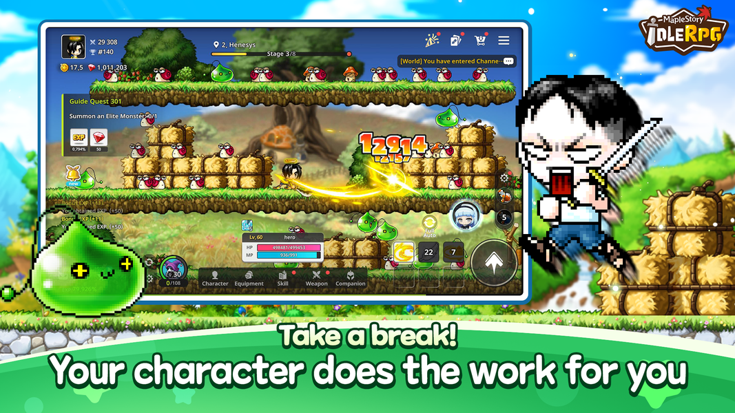 MapleStory : Idle RPG - Gameplay image of android game