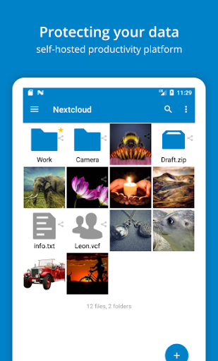 Nextcloud - عکس برنامه موبایلی اندروید