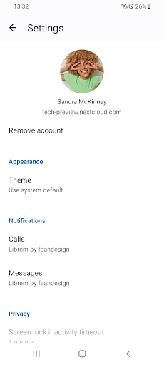 Nextcloud Talk - عکس برنامه موبایلی اندروید