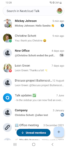 Nextcloud Talk - Image screenshot of android app