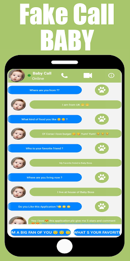 Fake Call Baby: Prank Video Ca - عکس برنامه موبایلی اندروید