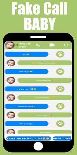 Fake Call Baby: Prank Video Ca - عکس برنامه موبایلی اندروید