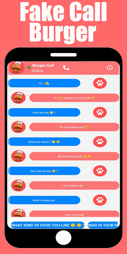 Fake Call Burger - Prank Call - عکس برنامه موبایلی اندروید