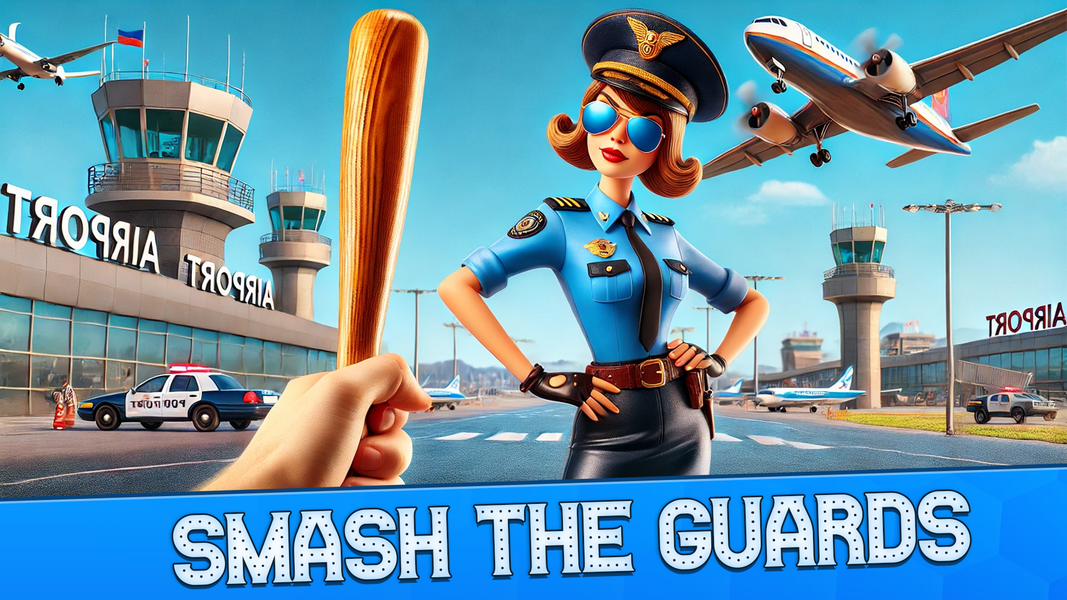 Crazy Airport Chaos: Slap Game - عکس بازی موبایلی اندروید