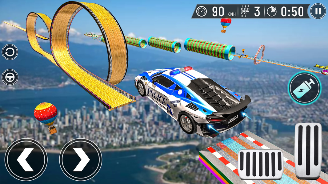 Police GT Car Stunts: Car Race - عکس بازی موبایلی اندروید