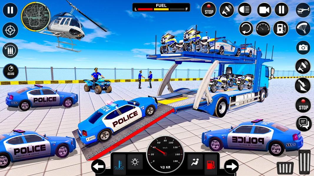 Police Car Transport Truck - عکس بازی موبایلی اندروید