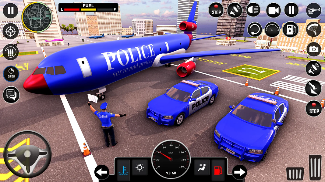 Police Car Transport Truck - Gameplay image of android game