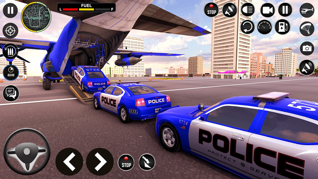Police Car Transport Truck - Gameplay image of android game