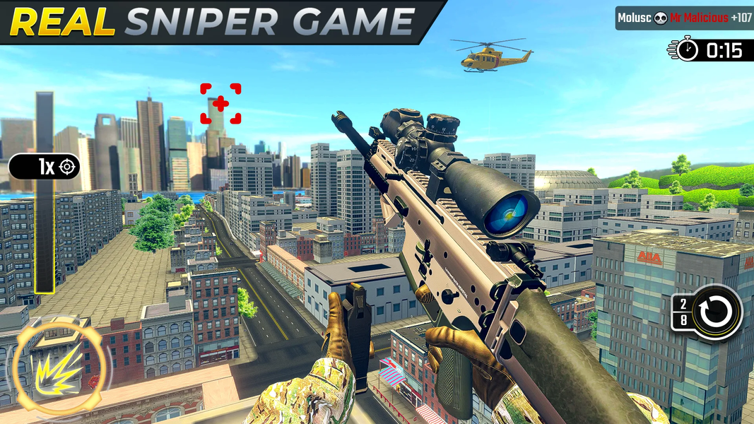 Sniper Gun Games- FPS Shooting - Gameplay image of android game