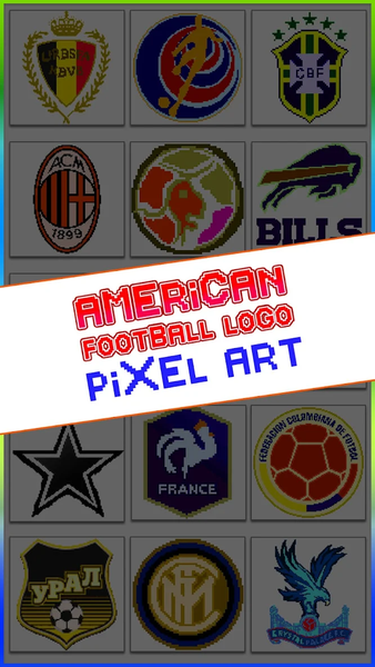 American Football Logo Pixels - عکس برنامه موبایلی اندروید