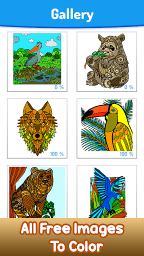 Animals Paint by Number Book - Image screenshot of android app