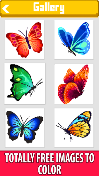 Butterfly Pixel Art Color Draw - عکس برنامه موبایلی اندروید