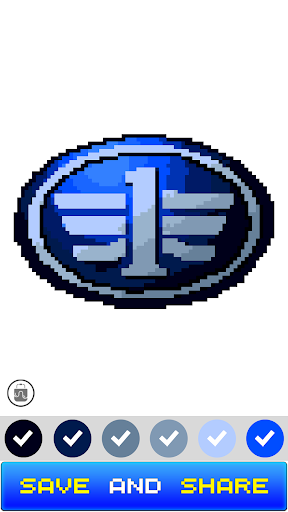 Cars Logo Pixel Art Coloring - Image screenshot of android app