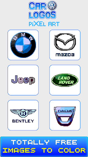 Cars Logo Pixel Art Coloring - عکس برنامه موبایلی اندروید