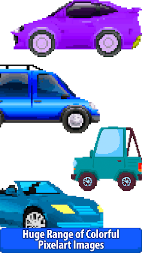 Cars Pixel Art Color by Number - Image screenshot of android app