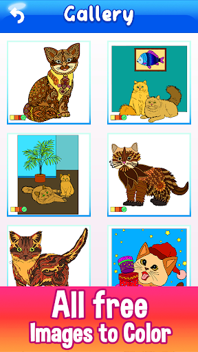 Cats Color by Number - Animals Coloring Book pages - Image screenshot of android app