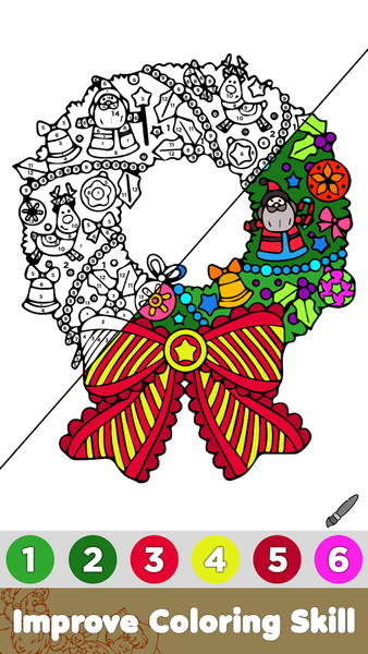 Christmas Gliter Coloring Book - عکس برنامه موبایلی اندروید