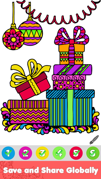 Christmas Gliter Coloring Book - عکس برنامه موبایلی اندروید