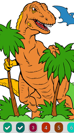 Dinosaur Color by Number Book - Image screenshot of android app
