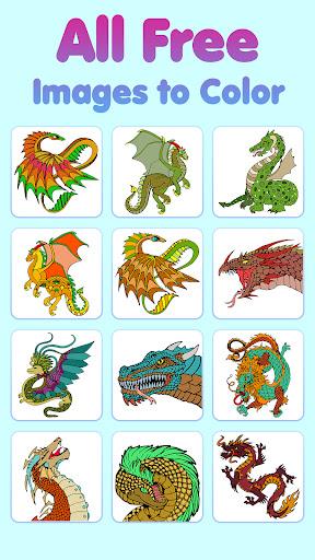 Dragons Glitter No. Colorbook - عکس برنامه موبایلی اندروید