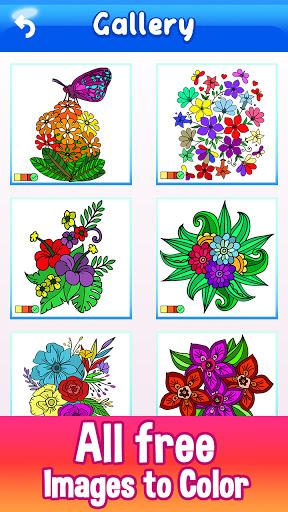 Flowers Color by Number - عکس برنامه موبایلی اندروید