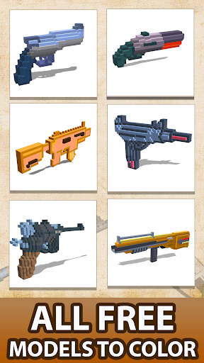 Guns 3D Color by Number Weapon - Image screenshot of android app