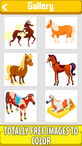 Horse Pixel Art Coloring Book - Image screenshot of android app