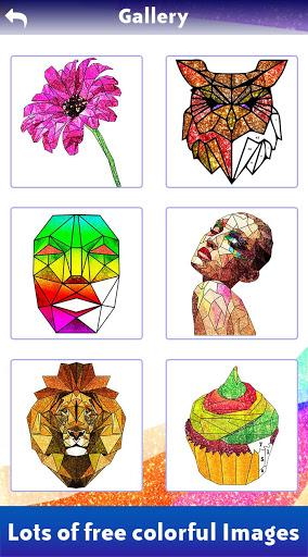 Poly Art Glitter Coloring Book - Image screenshot of android app