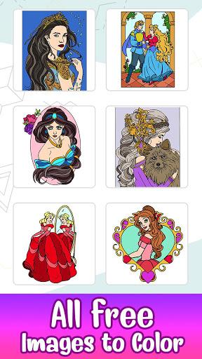 Princess Glitter Color by No. - عکس برنامه موبایلی اندروید