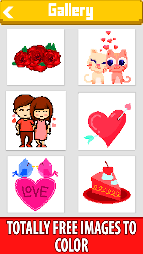 Valentine Love Color By Number - Image screenshot of android app